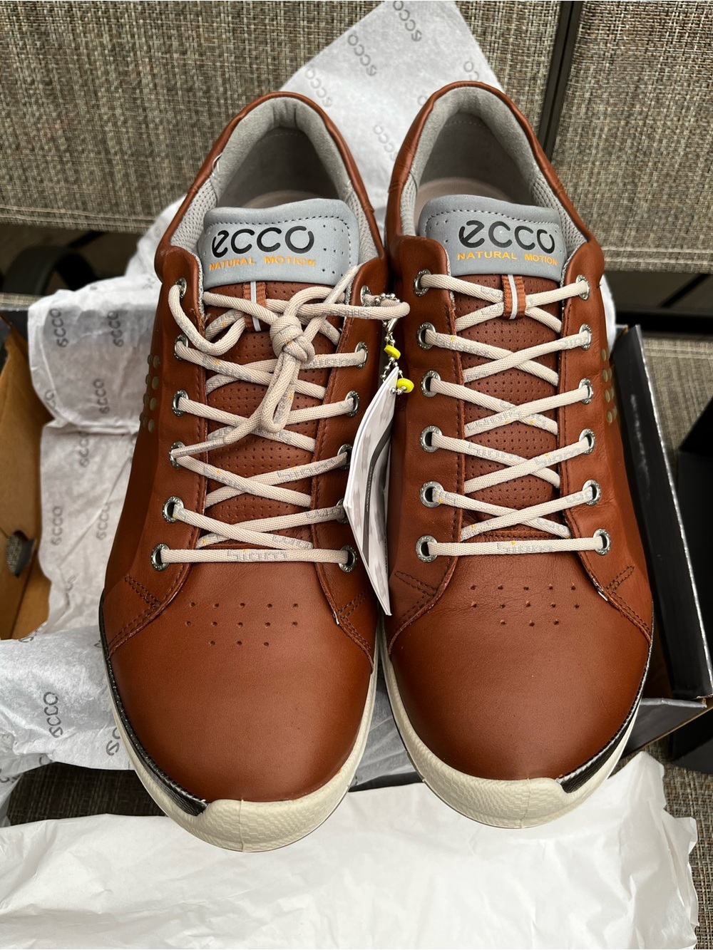 ECCO Biom Hybrid 2 Golf Shoes Men’s EU 45/US 11-11.5 NIB Yak Leather Hydromax - Picture 6 of 14